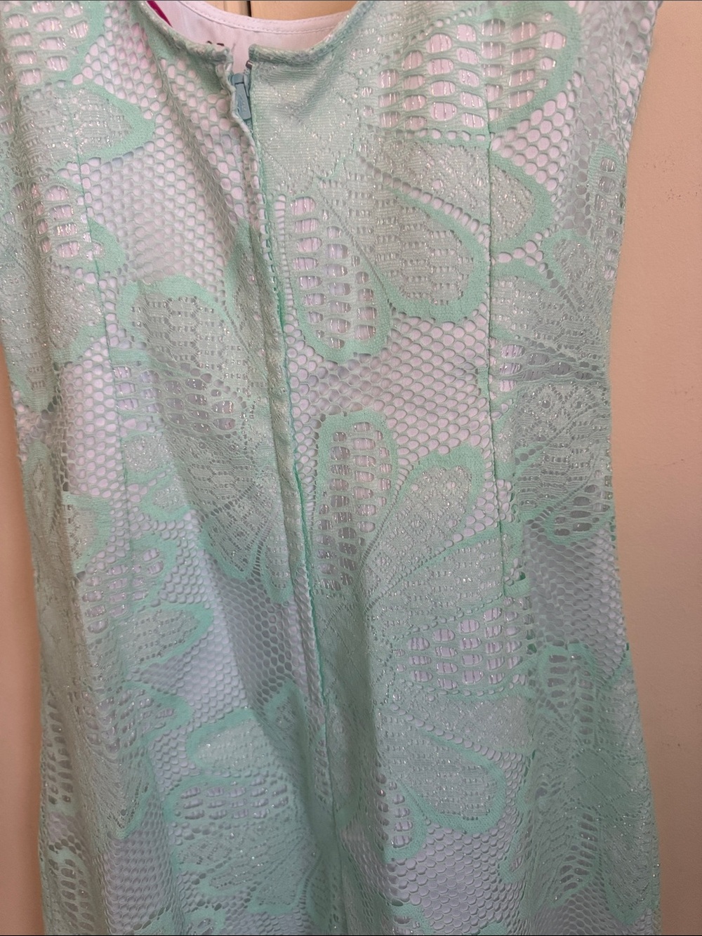 Lilly Pulitzer Mint Green Lace Sleeveless Mini Dress - Picture 6 of 9